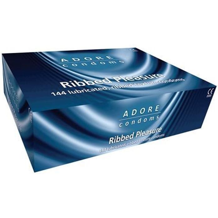 Preservativi Adore a coste, 144 pezzi