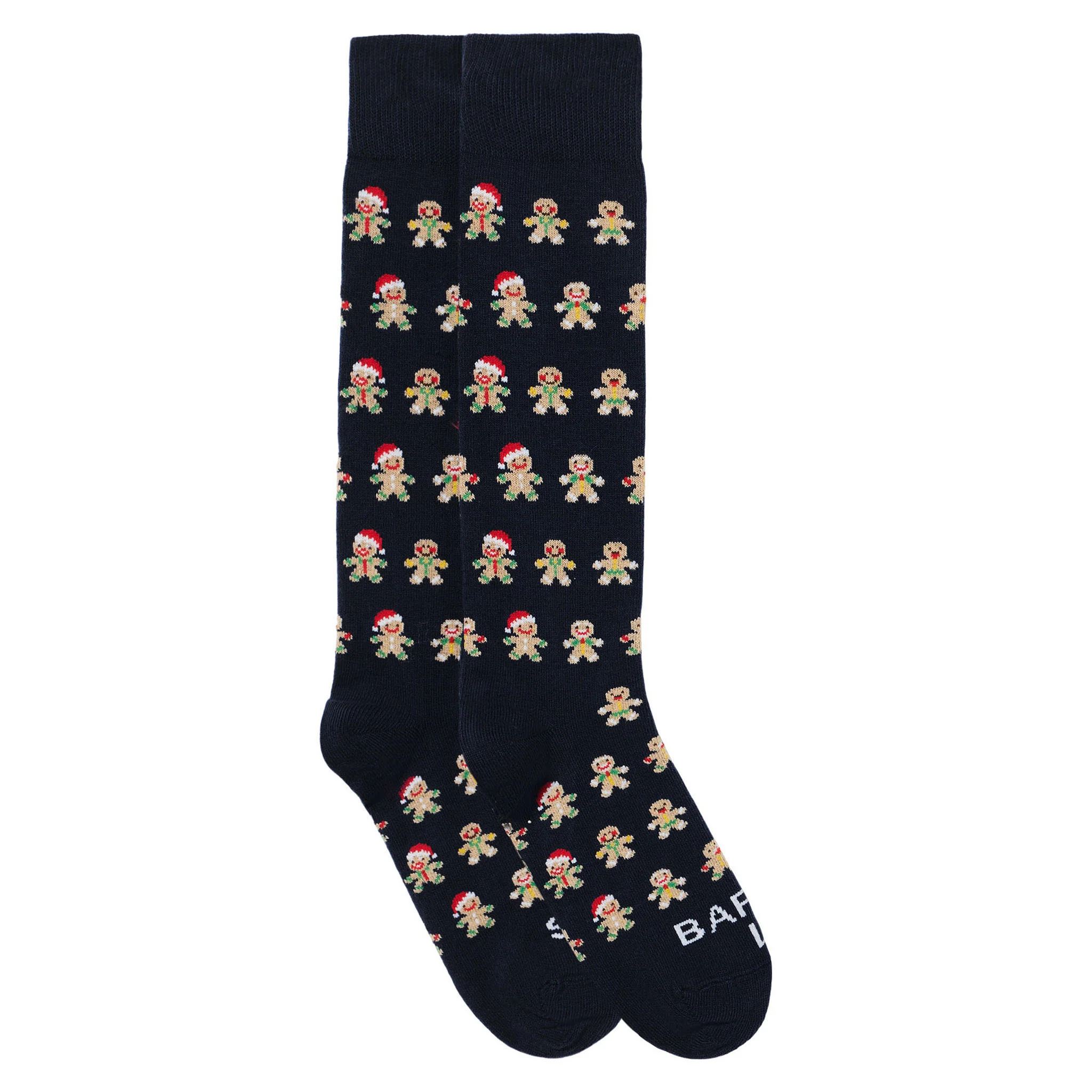 Lange Kindersocken mit Lebkuchenmuster