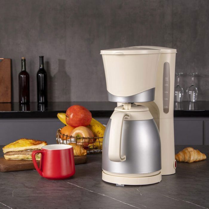 Senya Cafetière Isotherme Simple coffee 1L, Filtre Permanent et Système Anti-Goutte, Arrêt Automatique