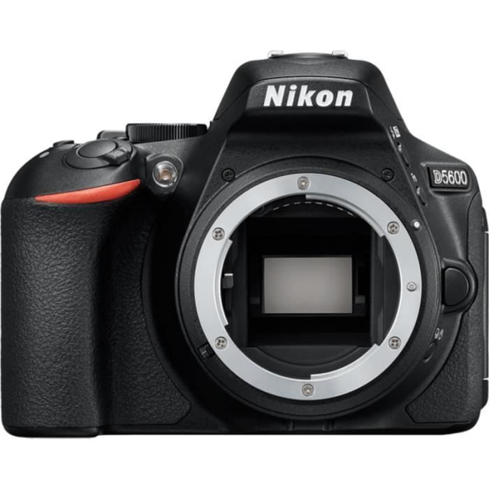 Nikon D5600 DSLR-kamerahus (kun kamerahus) – WiFi, Bluetooth, NFC, stor, vippbar berøringsskjerm – 24,2 megapiksler