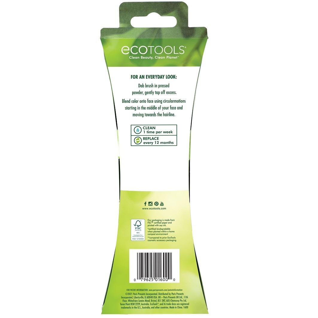 „Ecotools“ pudros teptukas, pilnas, pudros pavidalo - 1 vnt.
