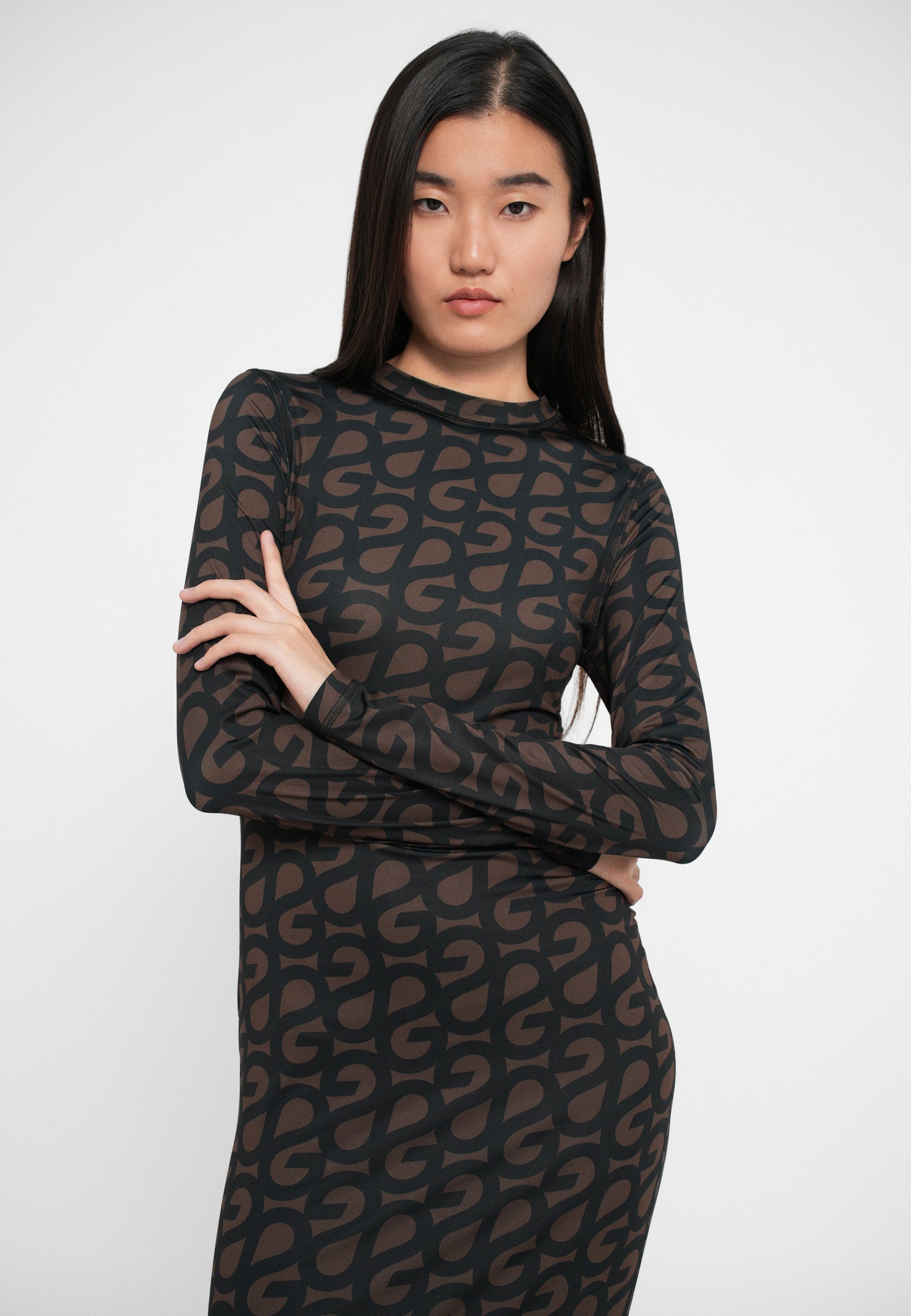 Robe midi à manches longues Stine Goya - Robe en jersey - Multicolore