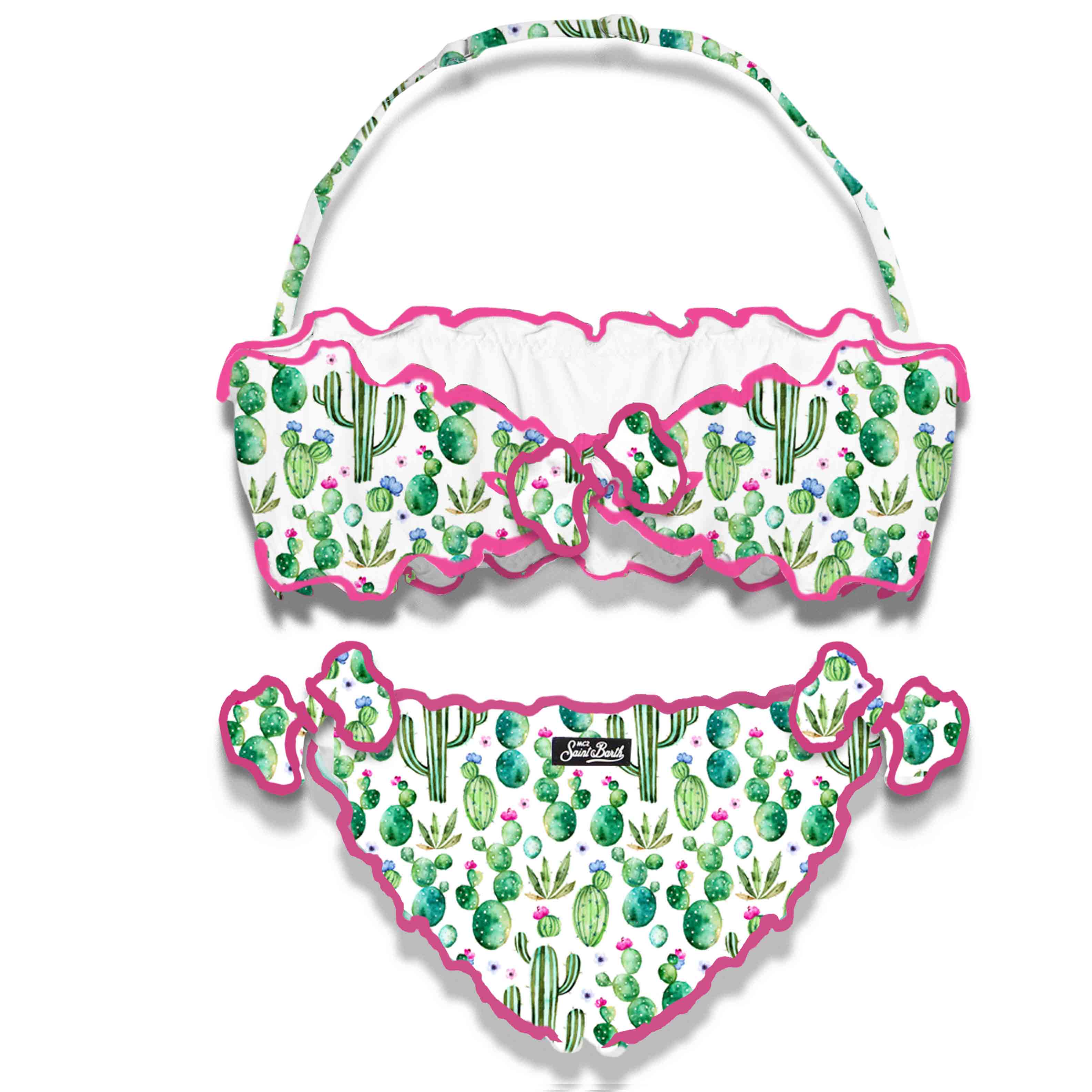 Bikini à bandeau pour bébé avec imprimé cactus
