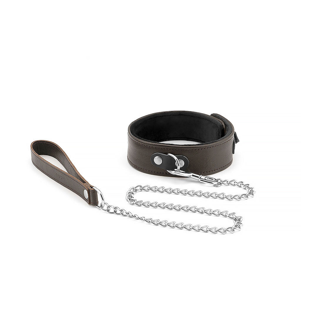 Cher Soul Wild Gent : Collier en cuir marron avec laisse