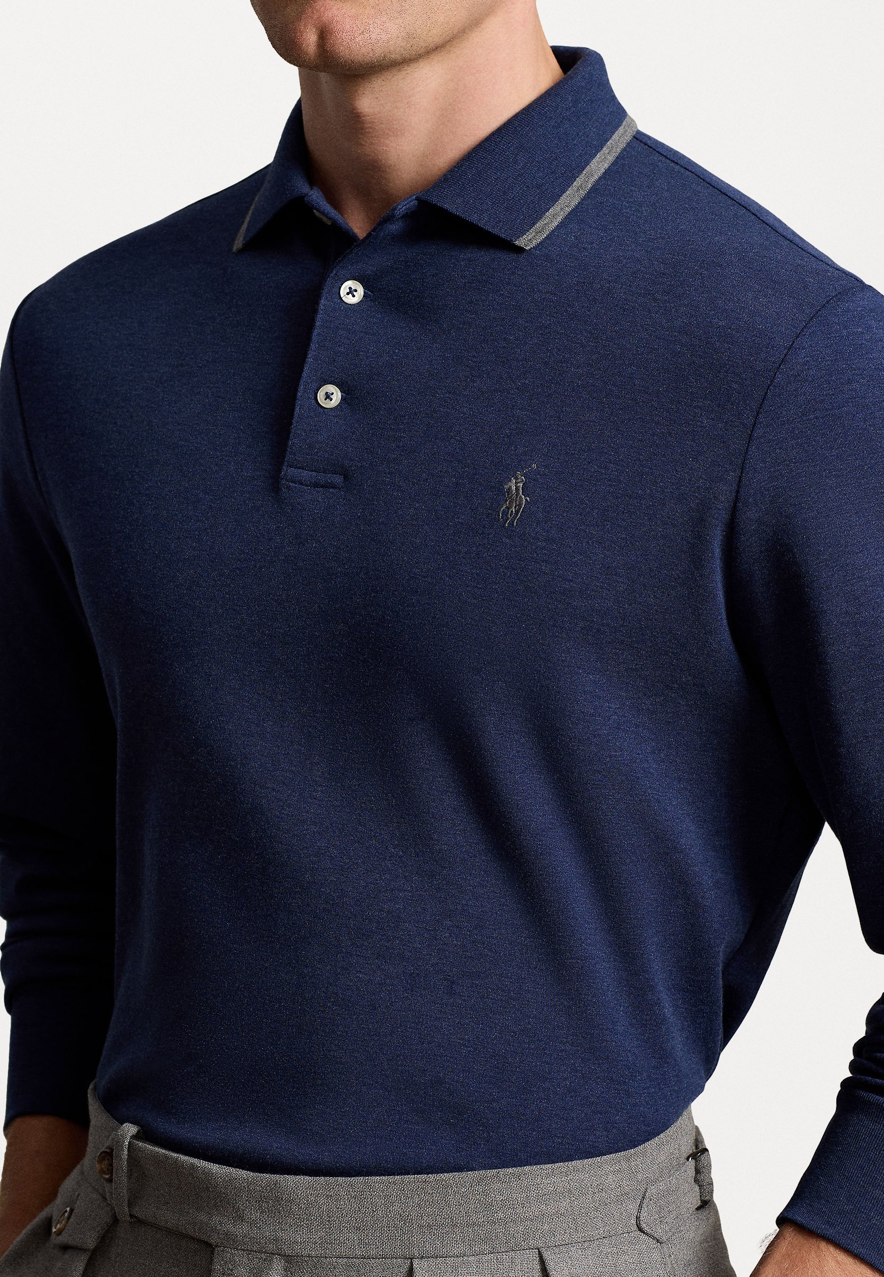 SLIM FIT SOFT COTTON POLO SHIRT - Poloskjorter - spring navy heatherPolo Ralph Lauren