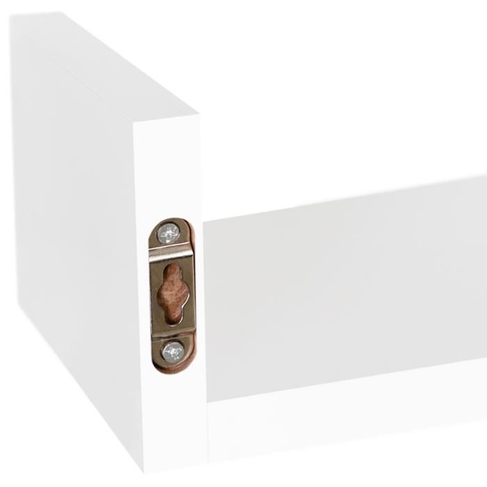 IDMARKET Lot de 3 étagères murales blanches