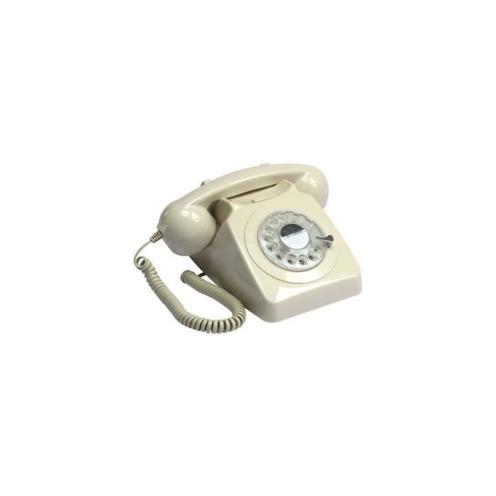 Téléphone analogique fixe - GPO - 746 - Ivoire - Vintage - Filaire
