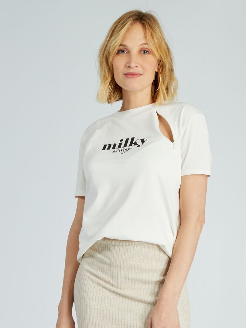 Verpleegkundig T-shirt met ventilatieopeningen - WIT