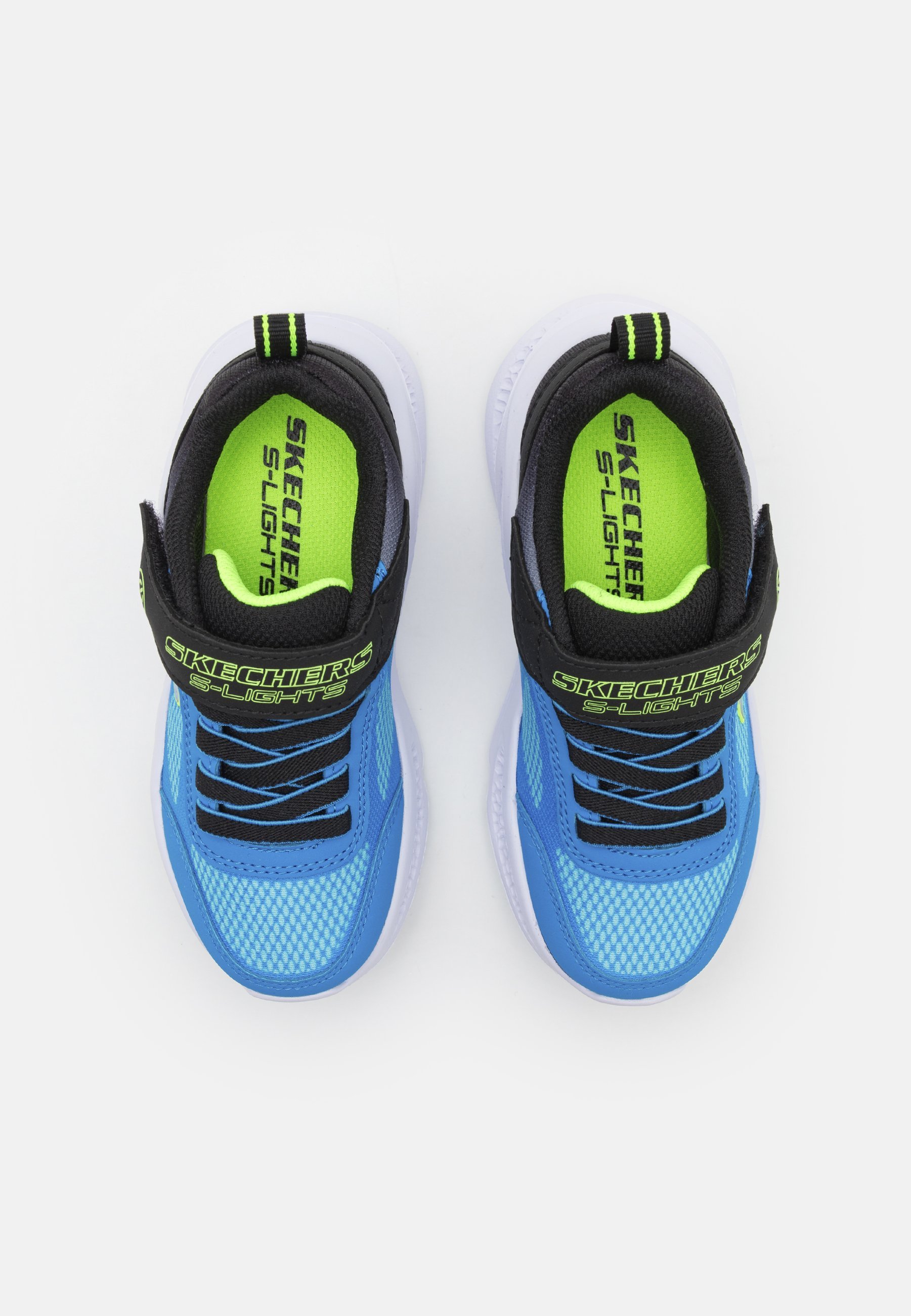 Skechers METEOR - Sneakers - zwart/blauw/limoengroen