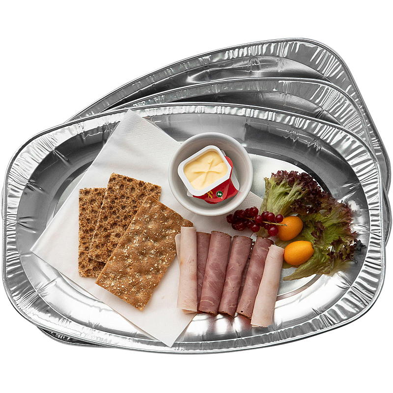 Grillman serveerschaal, 3-pack, 42x29 cm, aluminium