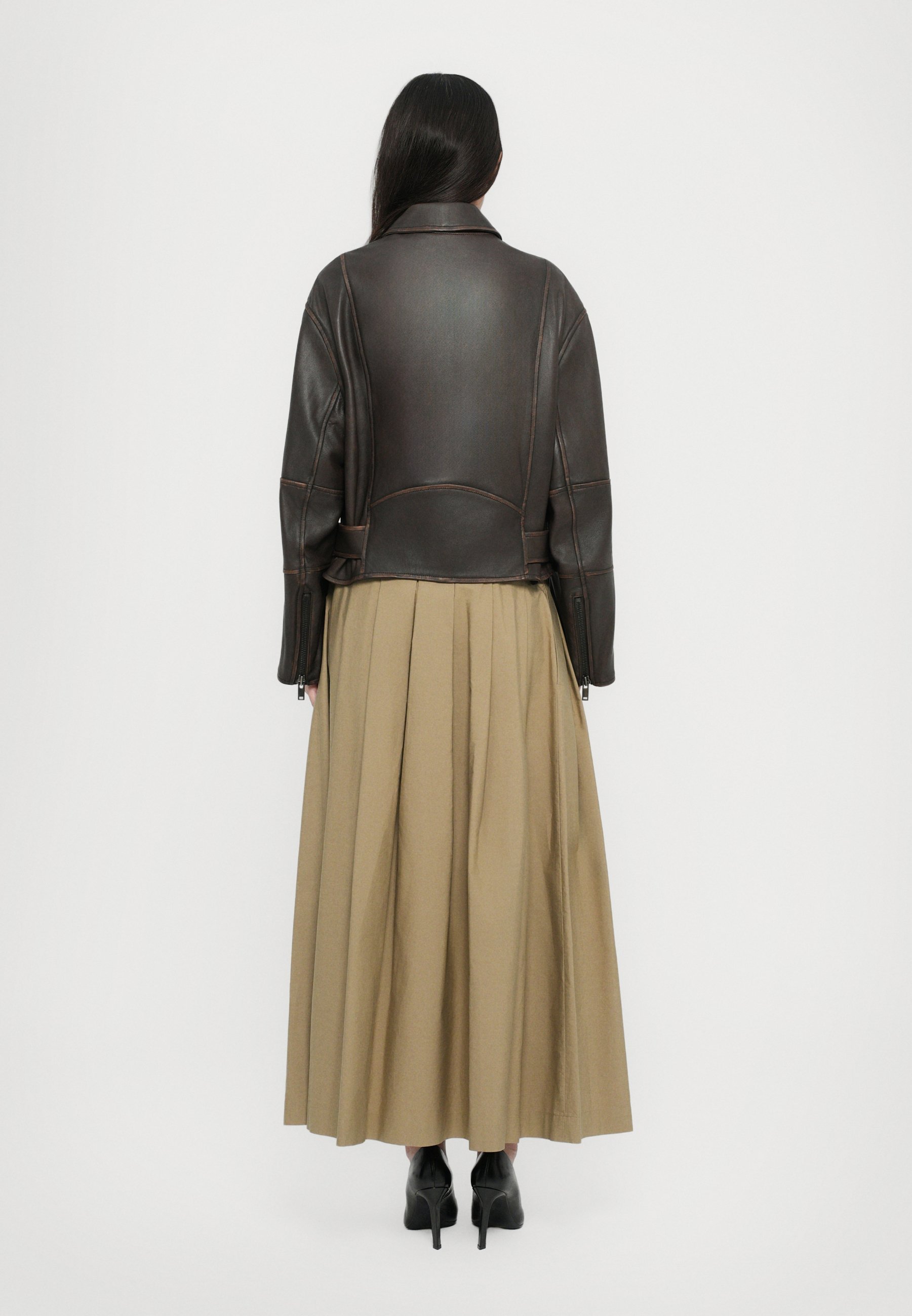 WEEKEND MaxMara EGIZIO - Kožená bunda - black