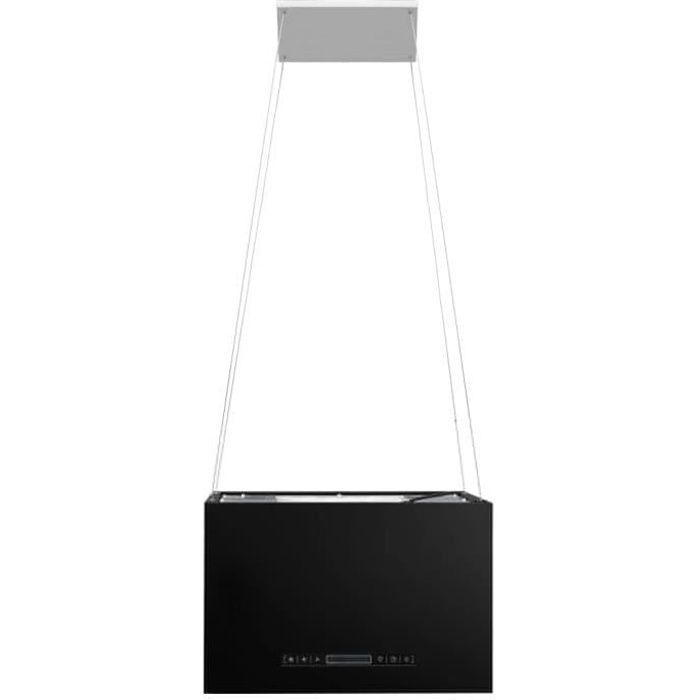 Eilandafzuigkap - ZERODIS - HB007 - Zwart - 55 x 37 x (62-133,5) cm - 3 snelheidsniveaus