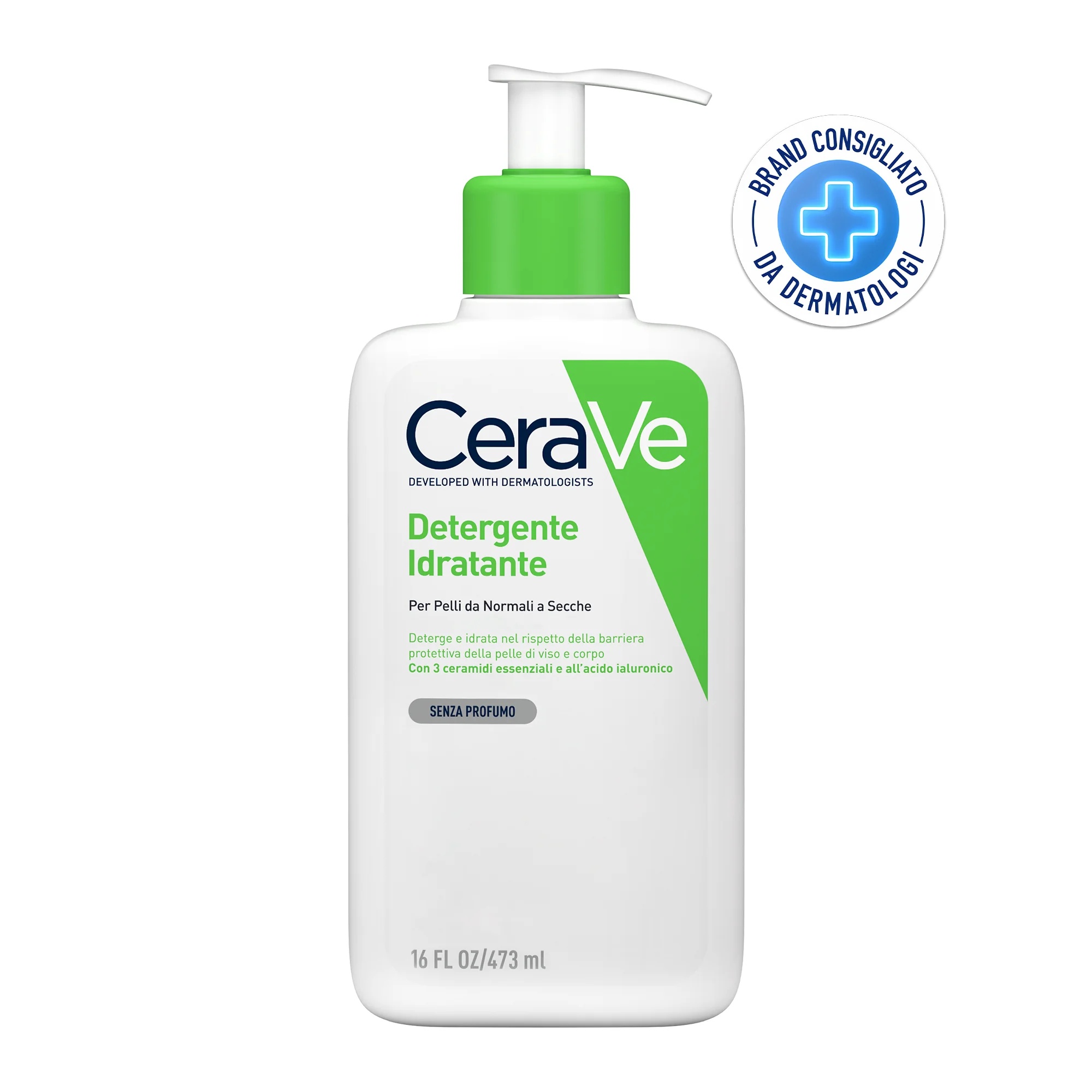 CERAVE Feuchtigkeitsspendender Reiniger 473 ml Für trockene und normale Haut