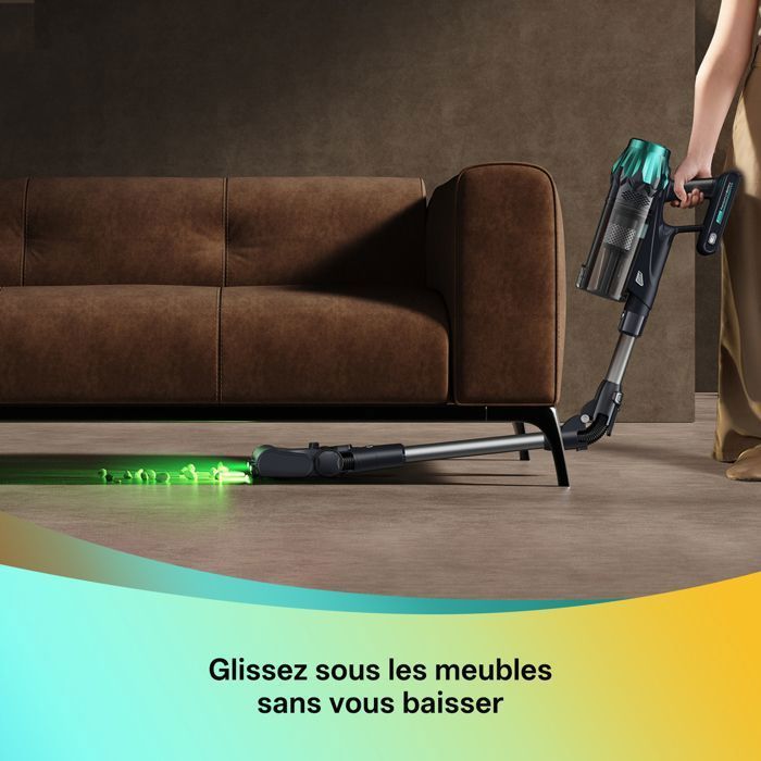 Vactidy Blitz V15 Max - Aspirapolvere senza fili - 80 kPa/130AW/580W - Autonomia 65 minuti - Display a LED - Contenitore polvere da 1,5 l - Aspirapolvere a secco/umido