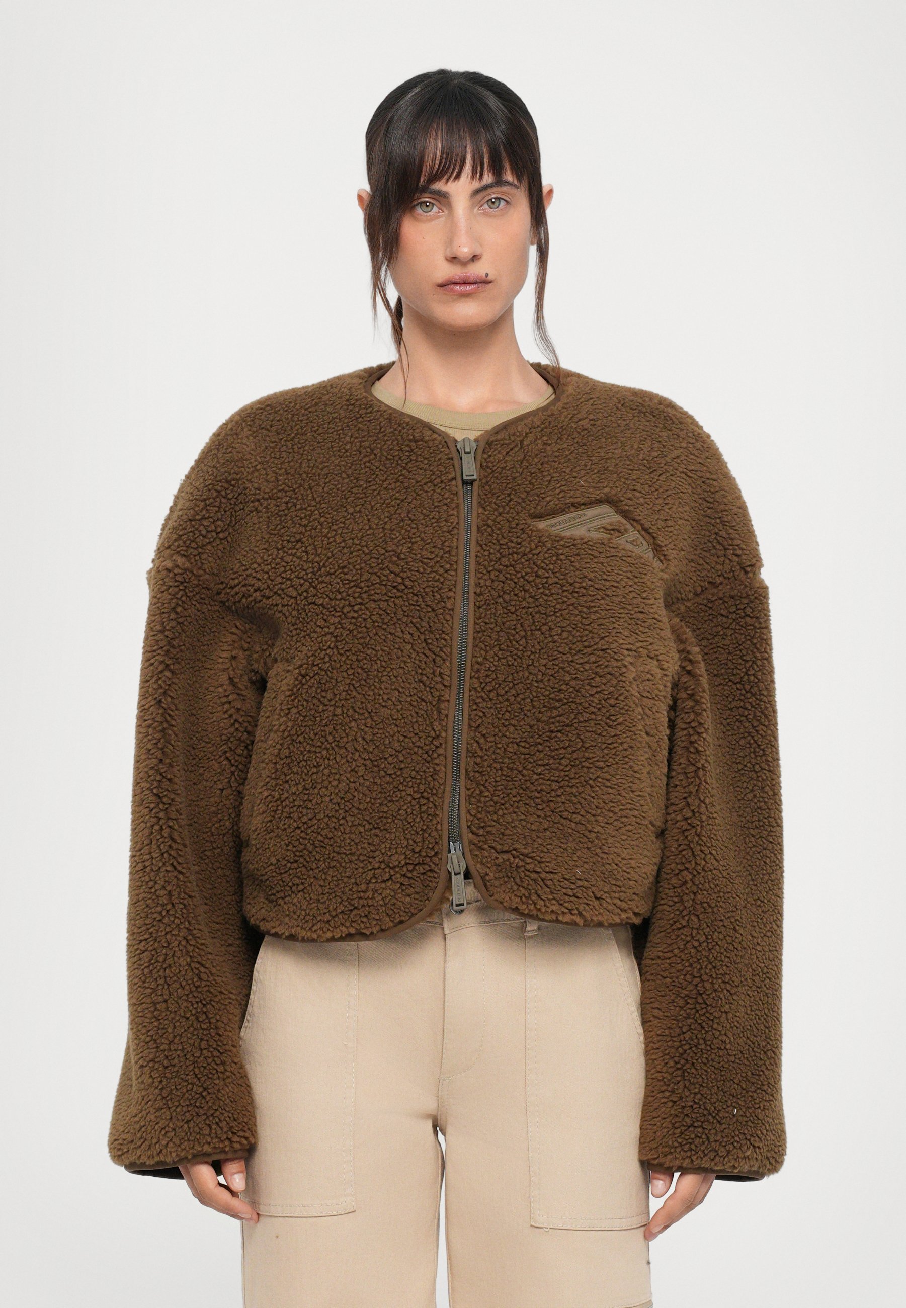DSQUARED2 ICON LOOSE KABAN - Veste polaire - boue