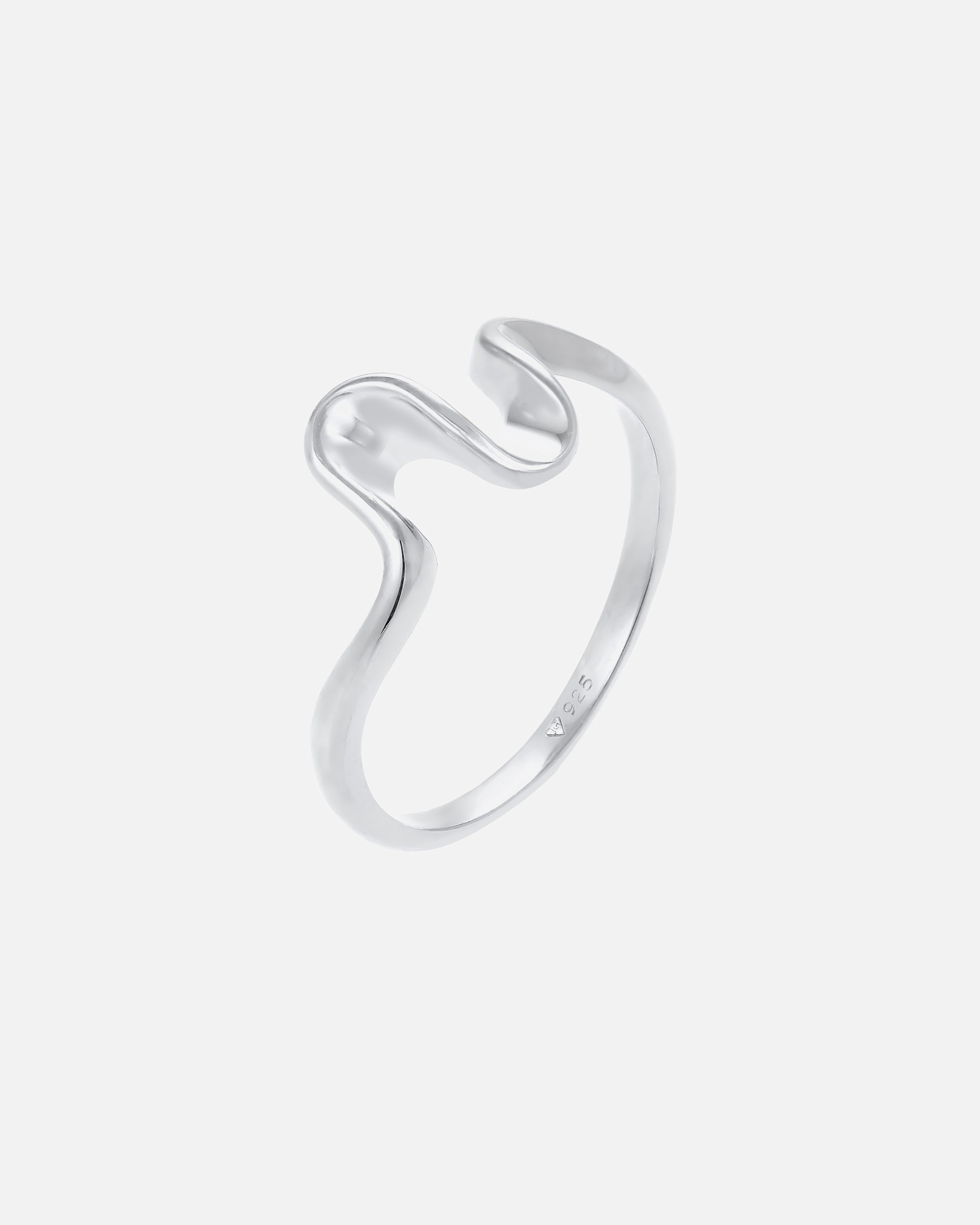 Elli Femmes tendance look vagues en argent sterling 925