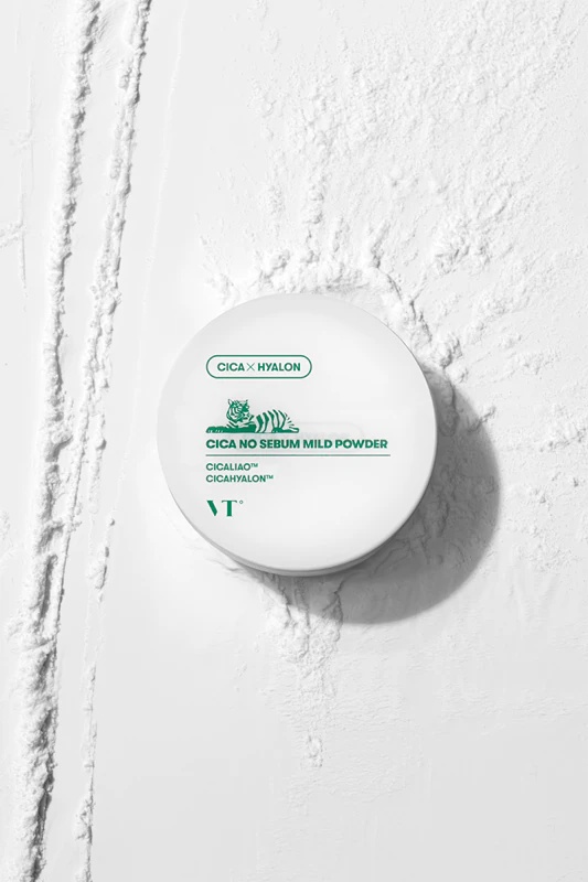 VT Cosmetics Cica No-Sebum благи пудер - фиксирајући и матирајући пудер са хидратантним ефектом