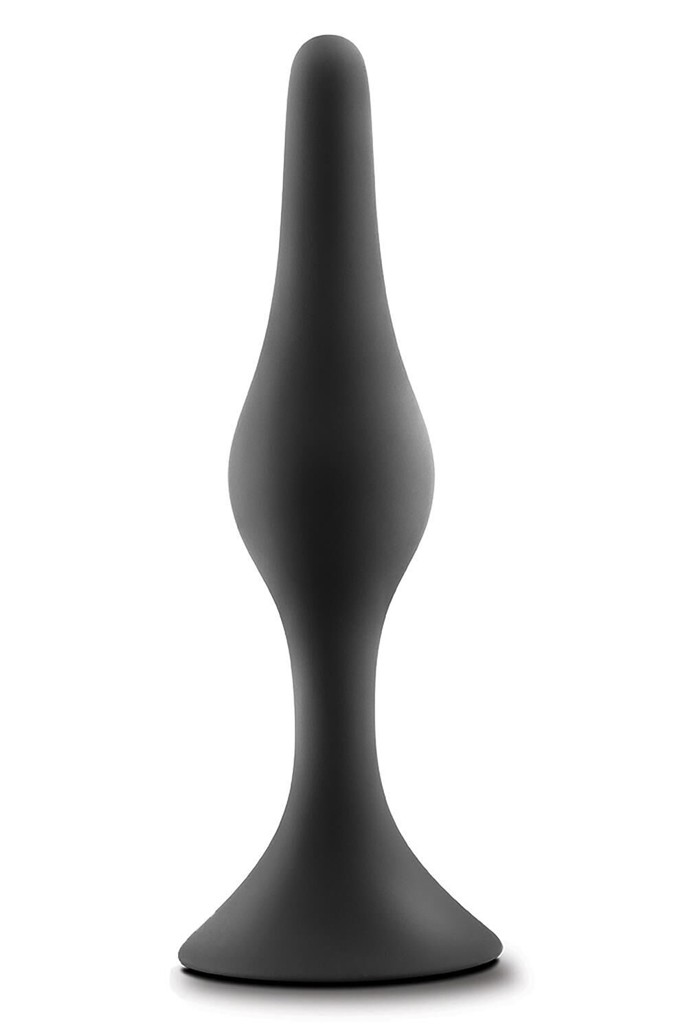 Plug anal Blush Anal Adventure Platinum en silicone pour débutants, taille moyenne, noir