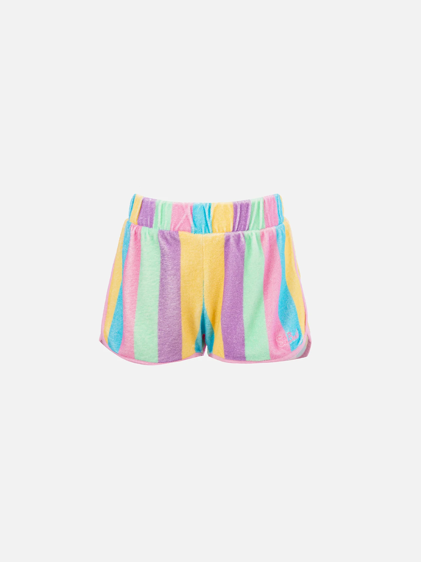 Pantaloncini pull up in spugna multicolore da bambina Curly