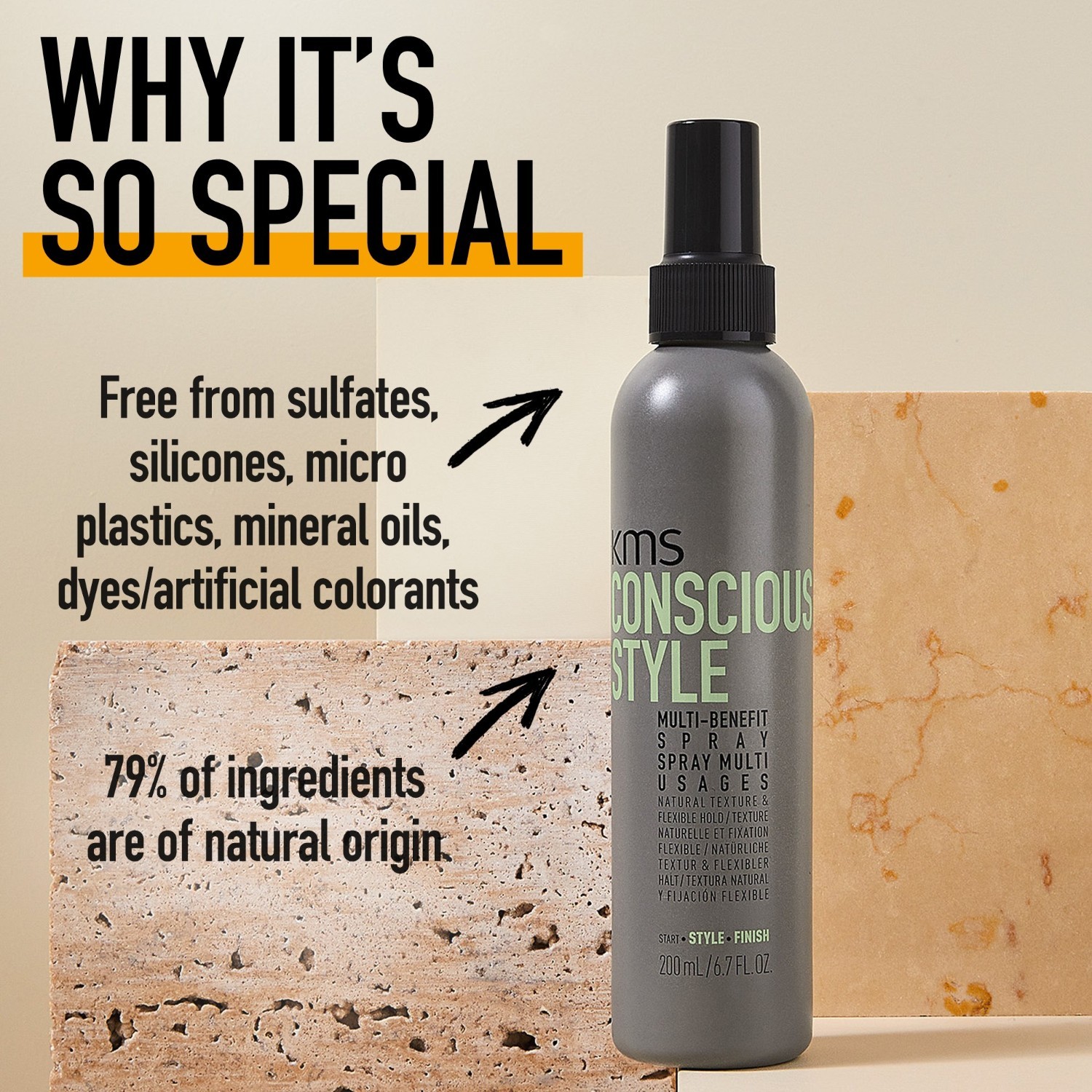 KMS karstuma aizsardzības sprejs Conscious Style daudzfunkcionāls sprejs - 200 ml