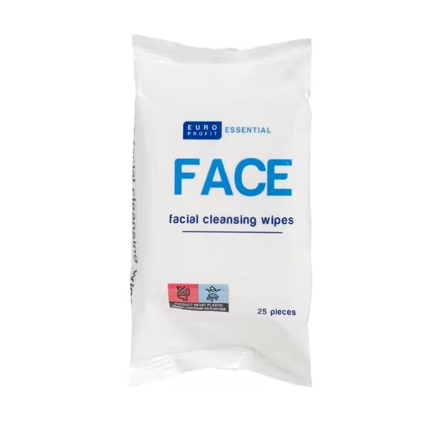 Čistiace obrúsky na tvár Europrofit Essential Face 25 kusov - Citlivá pleť