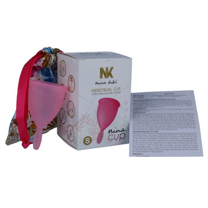 Copa menstrual Nina Kiki, talla S, rosa.