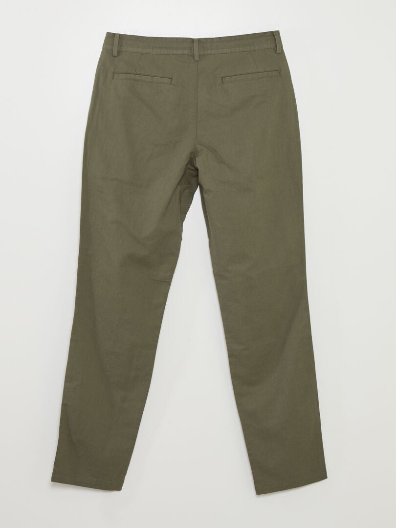 Calças chino de corte reto - VERDE