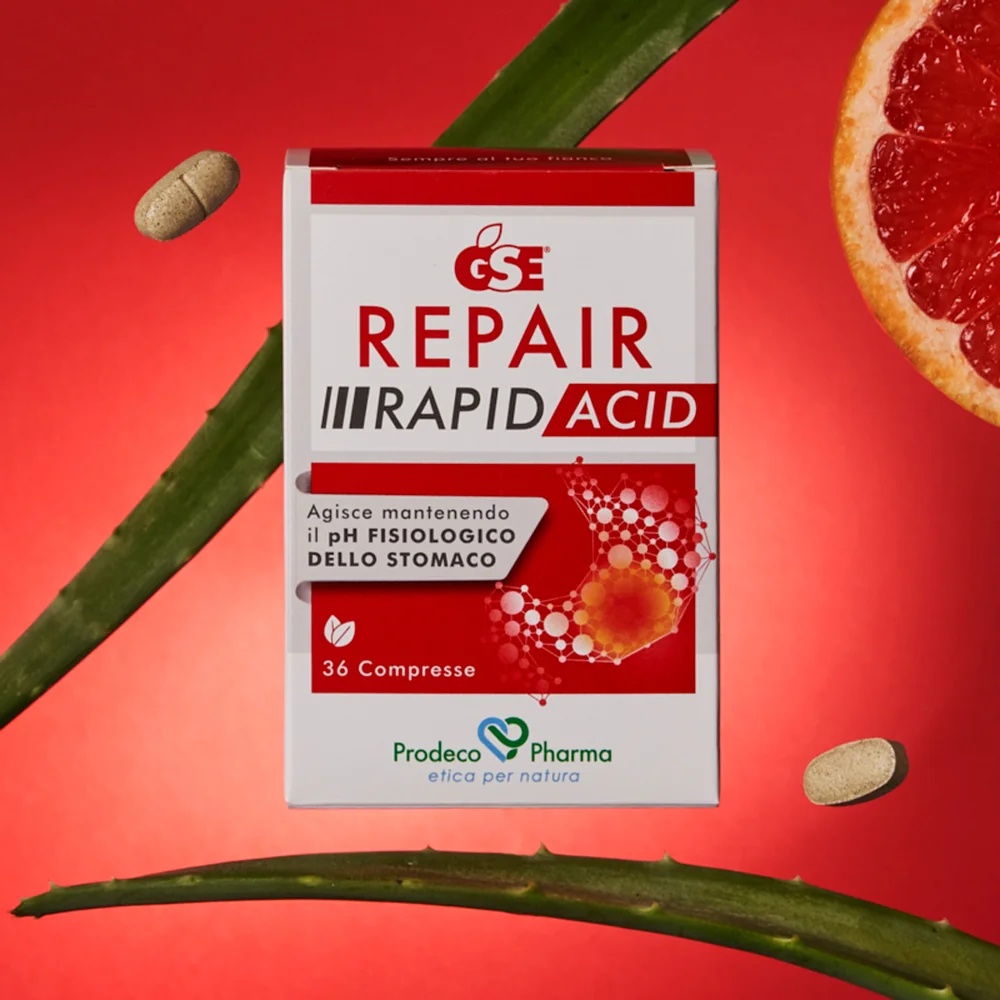 GSE GSE Repair Rapid Acid tegen zure reflux en brandend maagzuur 36 glutenvrije tabletten