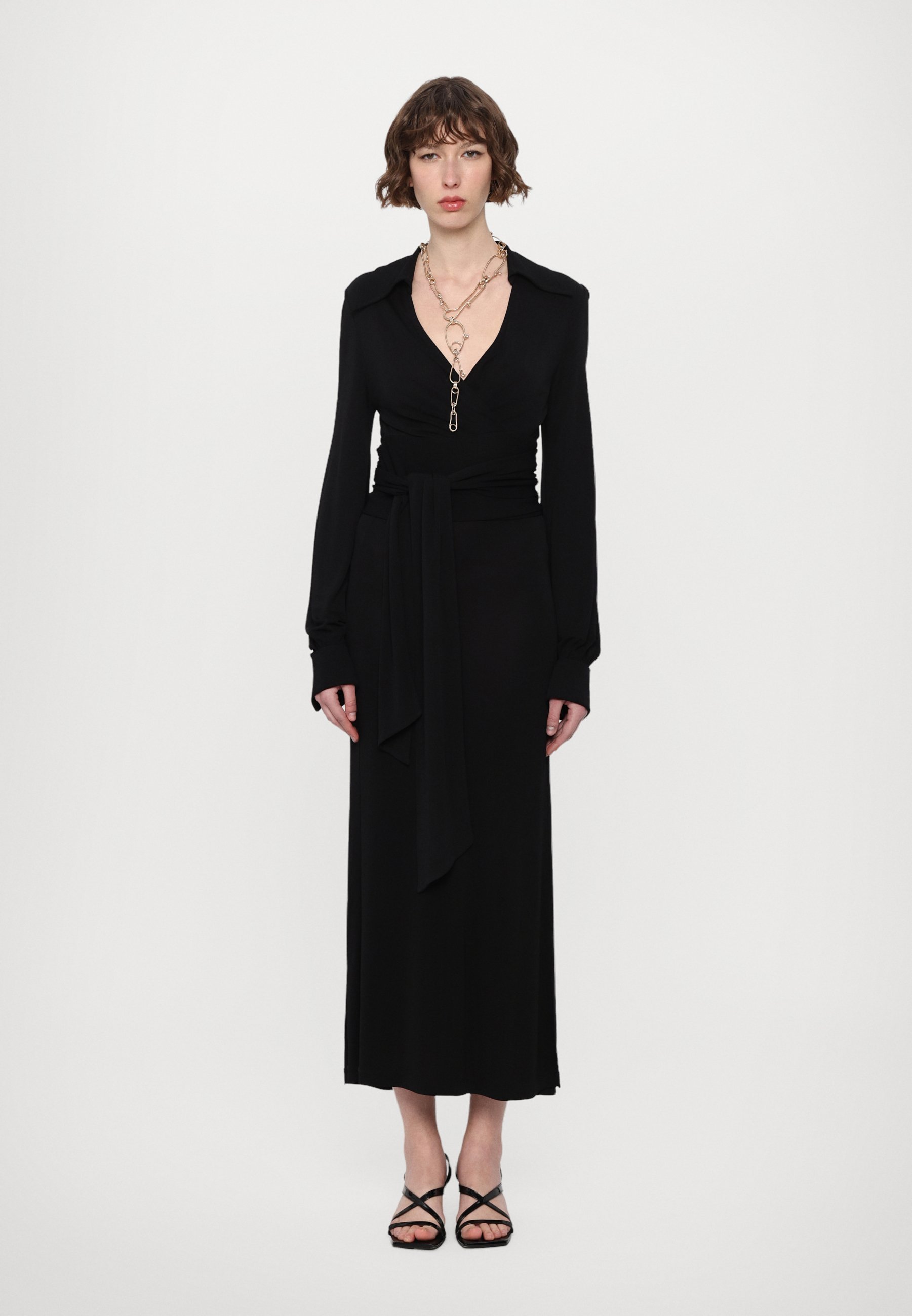 Diane von Furstenberg PERFECT WRAP - Top à manches longues - noir
