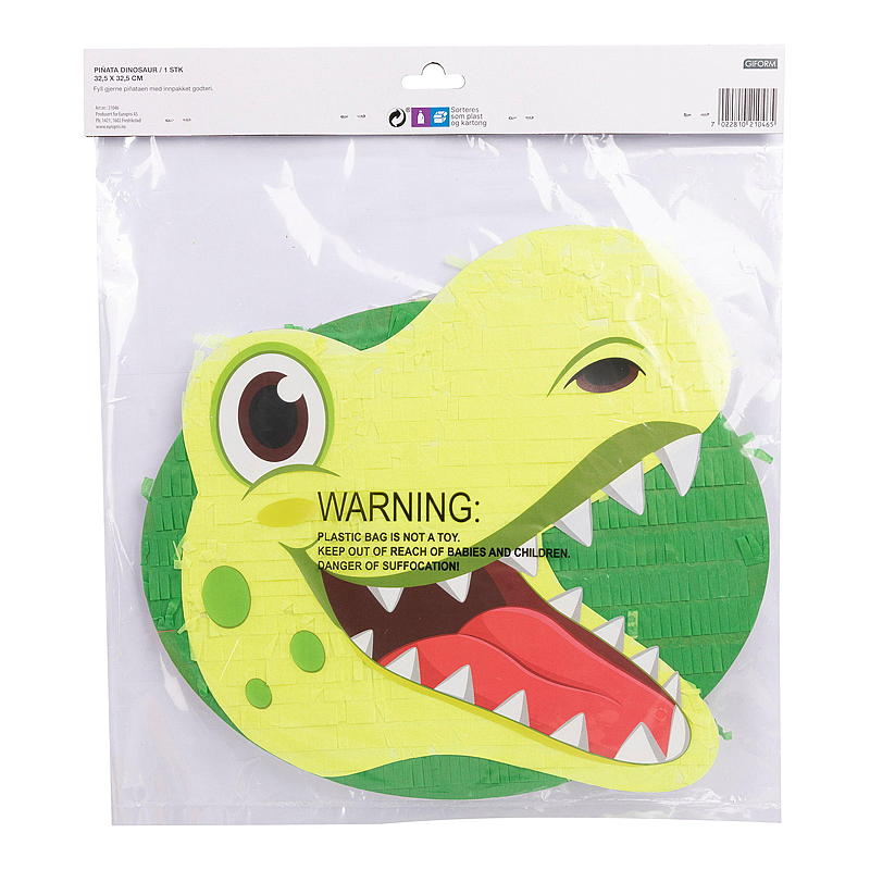 Piñata Giform 32,5 x 32,5 cm dinosaure