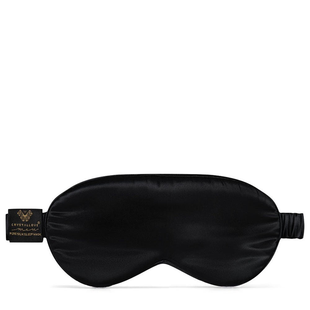 Máscara de seda para os olhos Crystallove Massage Accessory para homem - Preta