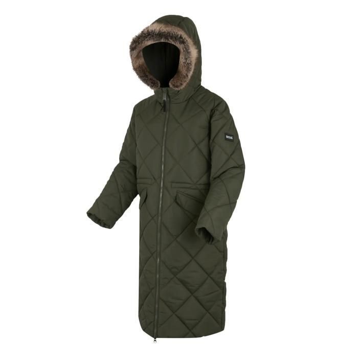 Jaqueta puffer longa com capuz feminina Regatta Freyla