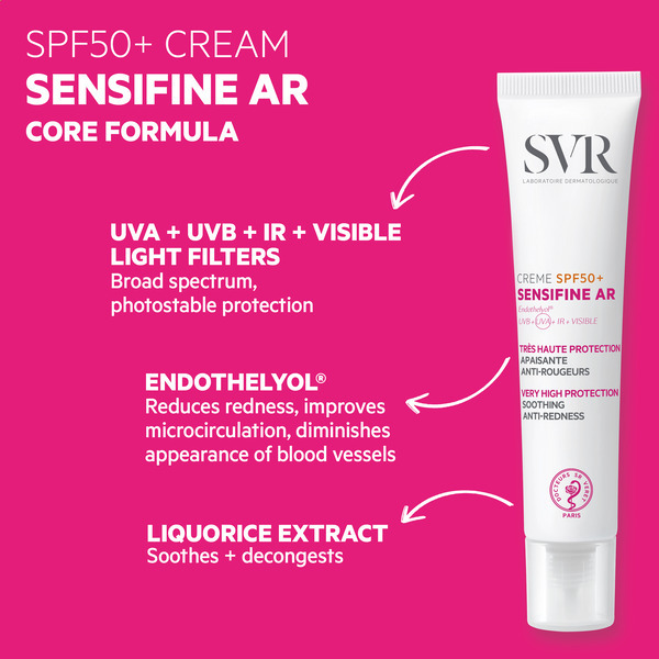 SVR SENSIFINE AR SPF50+ umirujuća krema za sunčanje protiv crvenila 40ml