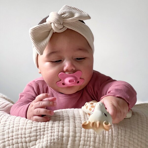 Difrax Pure Natural duda za bebe 0-6 mjeseci roze boje