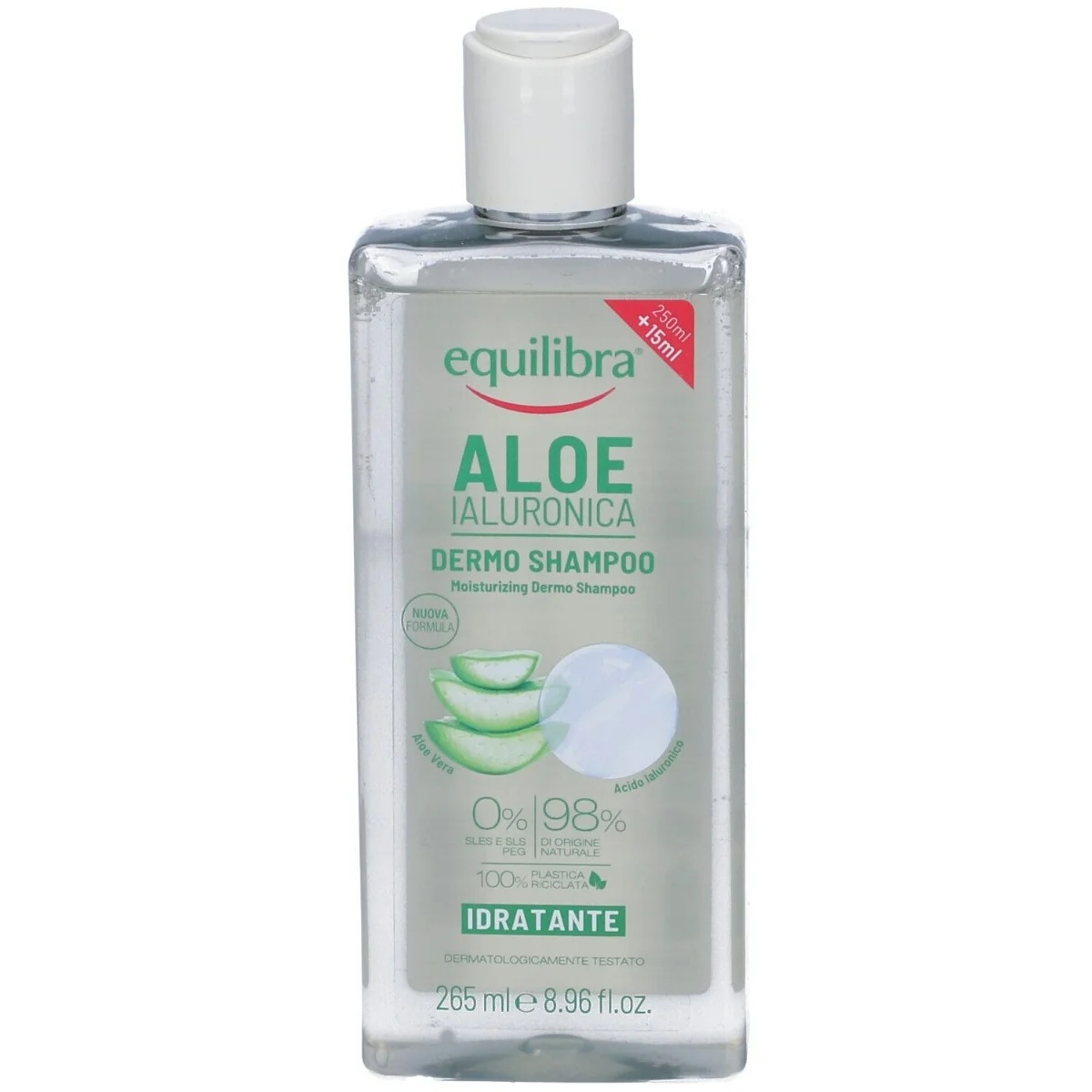 EQUILIBRA Equilibra Hair Aloe Dermo Ενυδατικό Σαμπουάν 265 ml Ενυδατική δράση