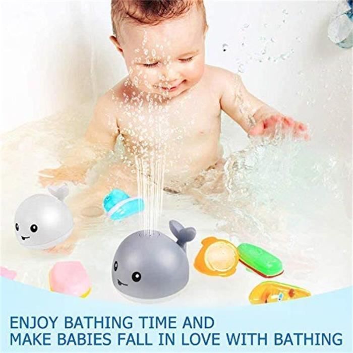 Juguete de baño - Ballena voladora - LED - Azul - Para bebés de 6 meses en adelante