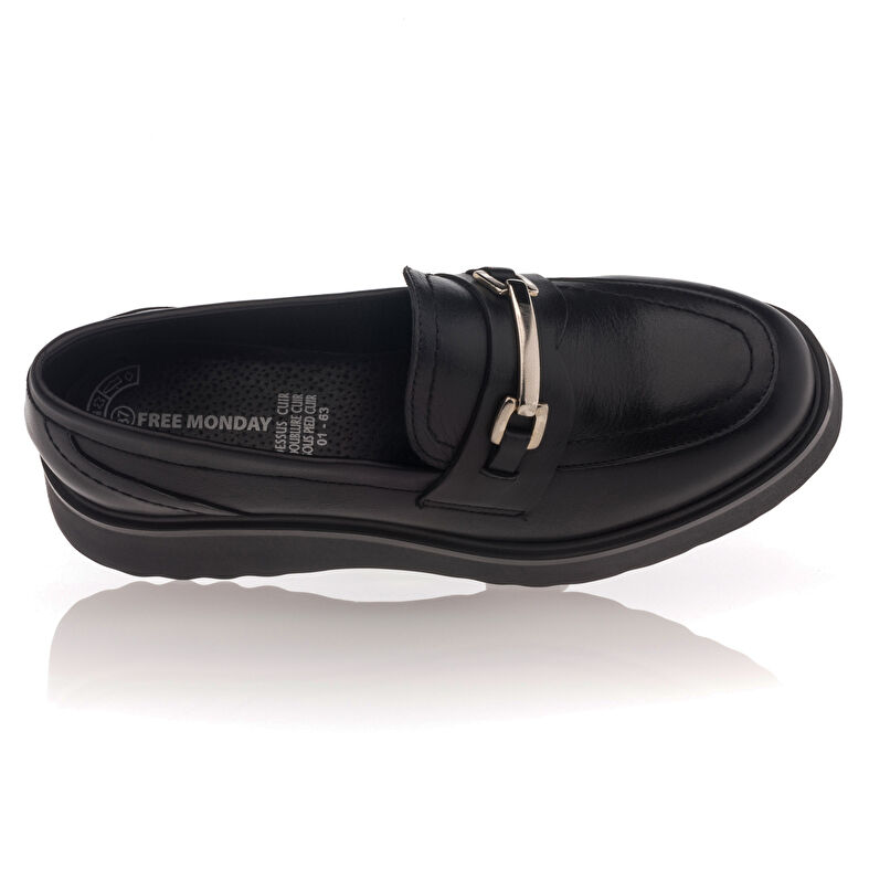 Svarta loafers/båtskor för kvinnor