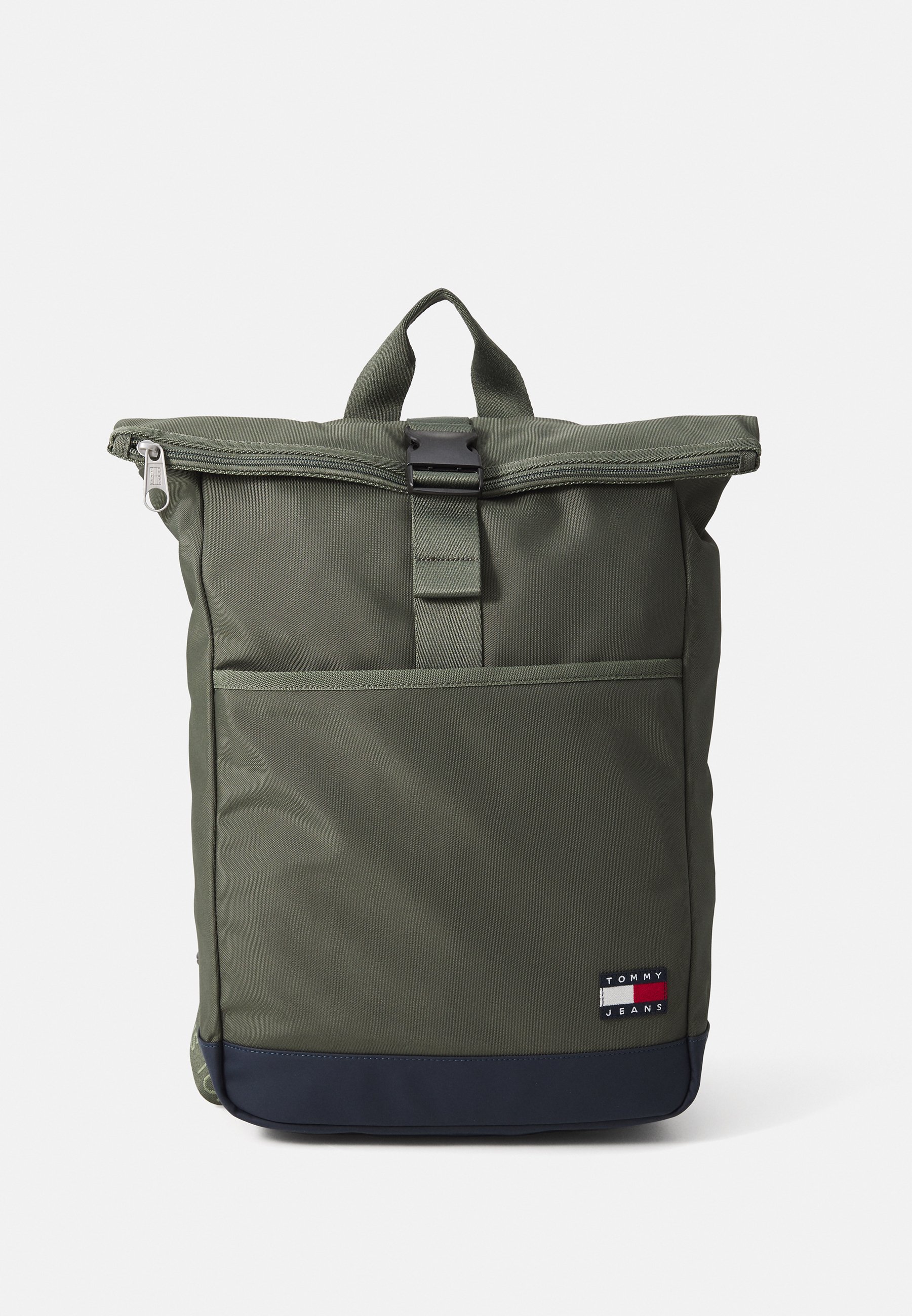 Tommy Jeans DAILY ROLLTOP BACKPACK - Nahrbtnik - kositrno zelen