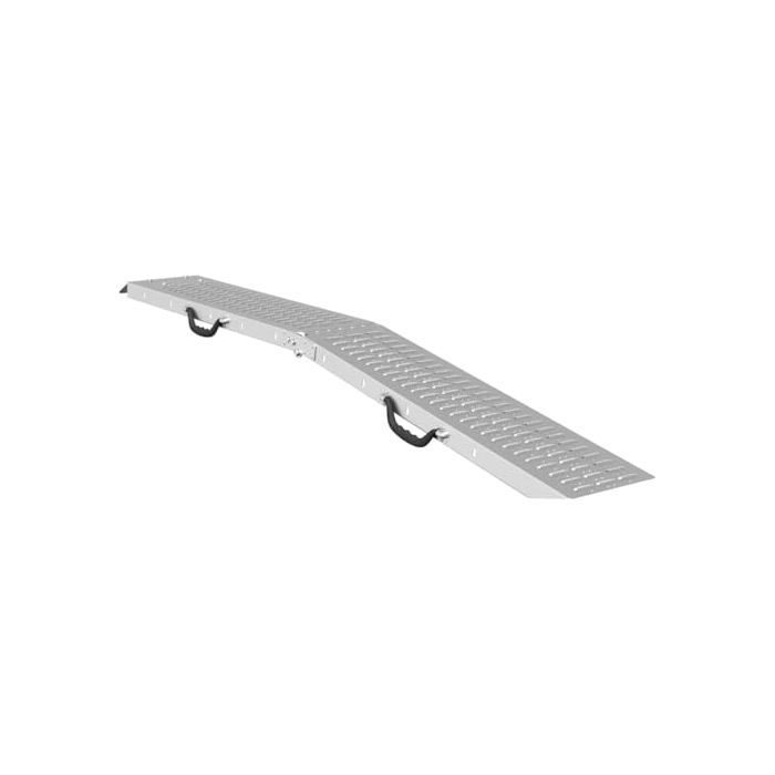 Rampa de carga de acero galvanizado - vidaXL - Plata - 185 x 22,5 x 4,5 cm - Plegable - Antideslizante - 200 kg por unidad