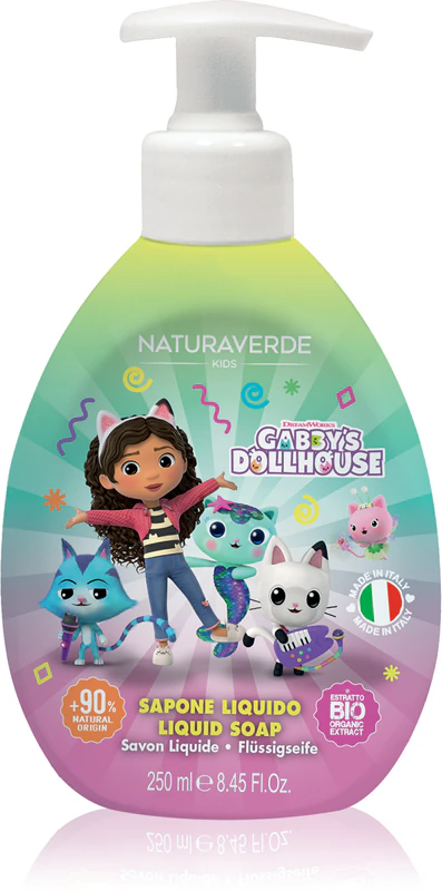 Tekuté mydlo Gabby's Dollhouse Naturaverde Kids pre deti