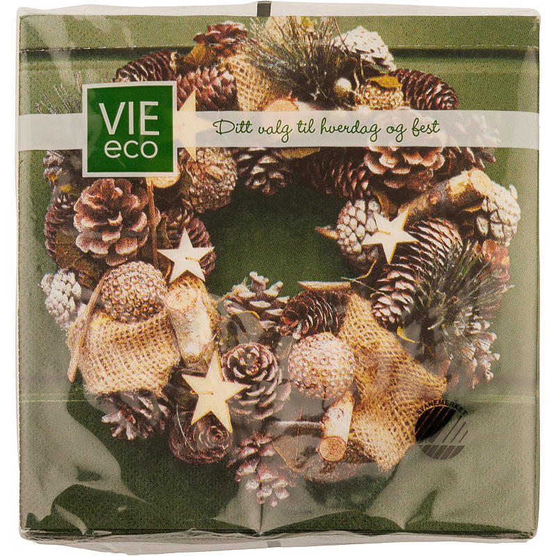 Vie Eco Servetten, 20 stuks, 33x33 cm, kerstmotief