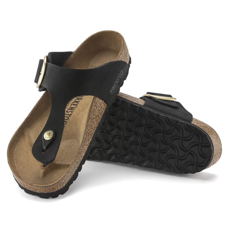 Gizeh Big Buckle Pelle Nubuck - Black Black