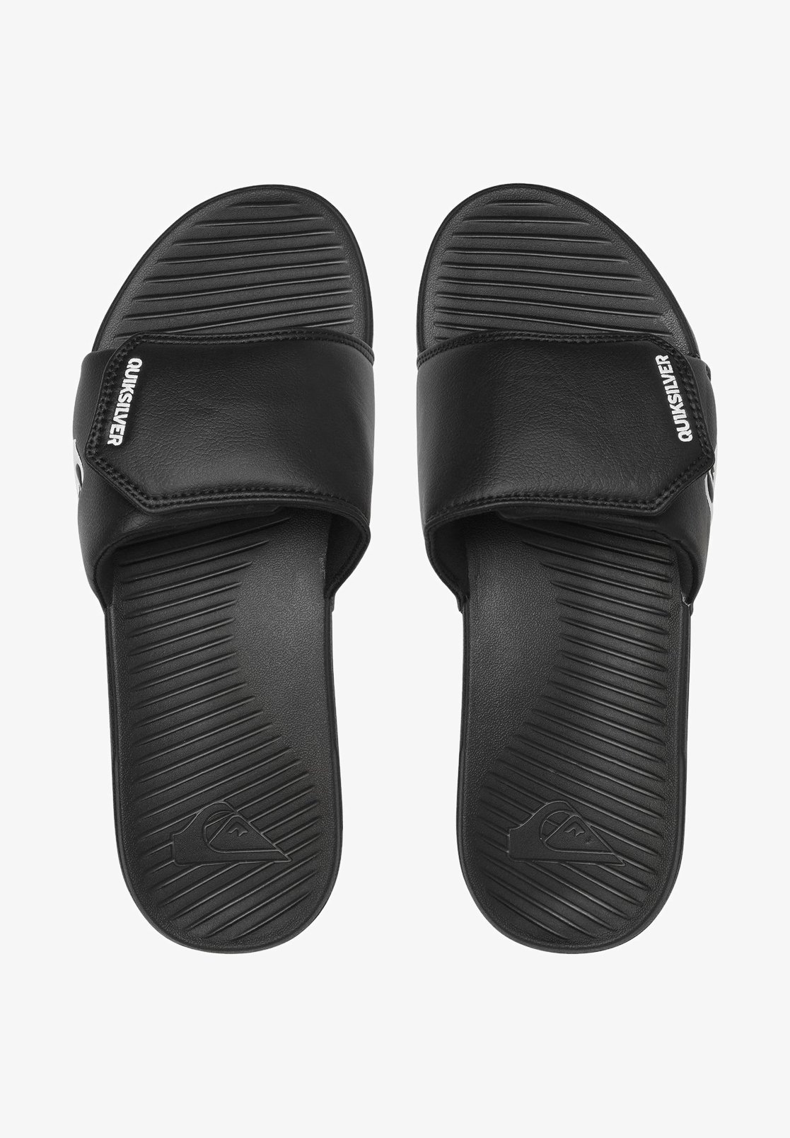 Quiksilver BRIGHT COAST - Baseino šlepetės - juodos/baltos/juodos