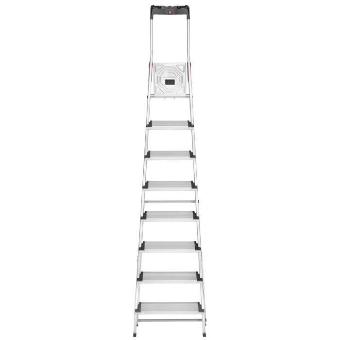 Escabeau sécurisé pliable en aluminium 8 marches extra larges Hailo ProfiStep XXL