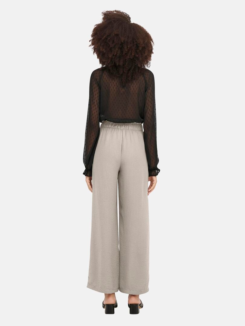 'JDY' Zachte broek met wijde pijpen - BEIGE