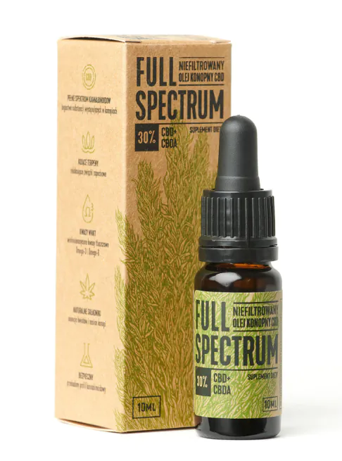 Full Spectrum Olejek Konopny CBD+CBDA 30%, Płyn