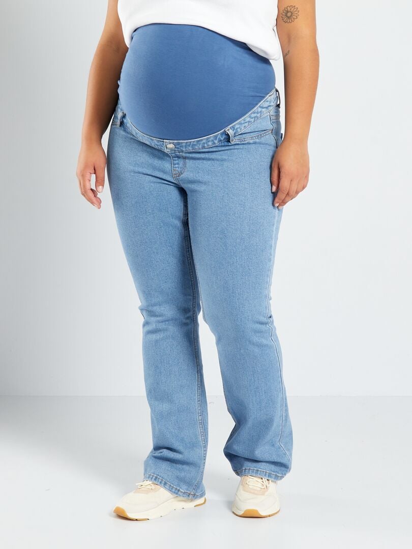 Zwangerschapsbroek met wijde pijpen - BLAUW