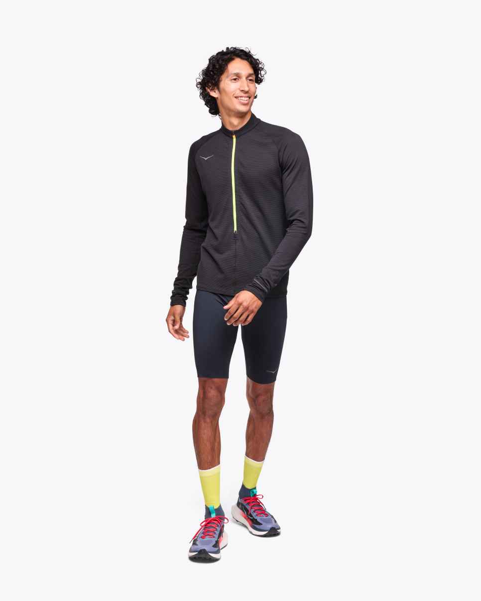 HOKA BaseZip manches longues noir