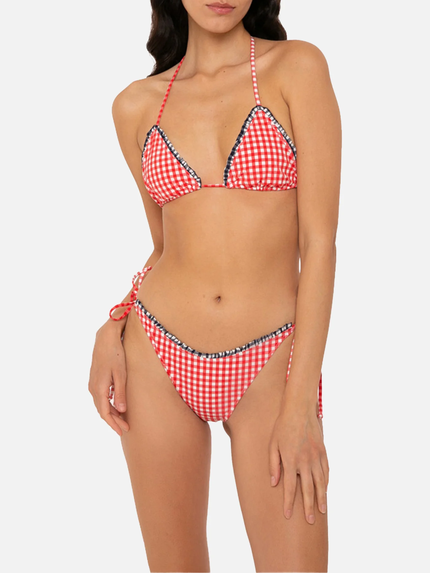 Triangel-Bikini für Damen mit Vichy-Karo-Muster