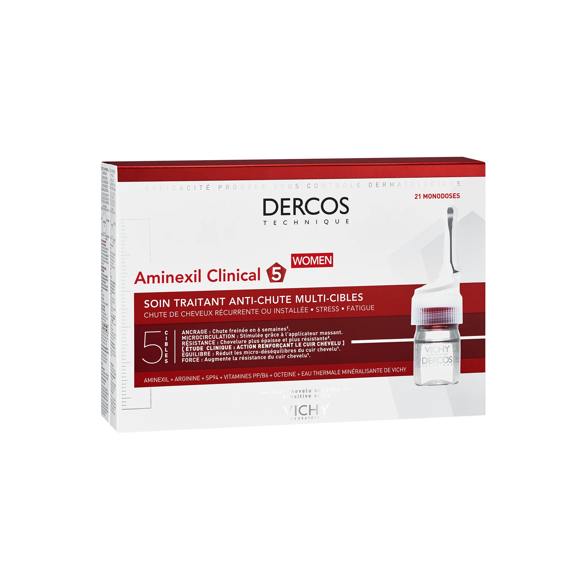 VICHY Vichy Dercos Aminexil Intensive 5 Mulheres 21 frascos tratamento antiqueda